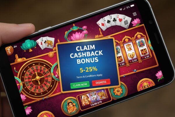 How to claim cashback bonus on casino losses in India