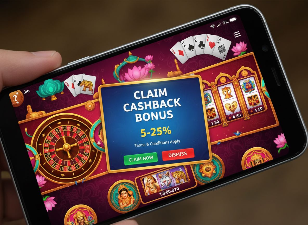How to claim cashback bonus on casino losses in India